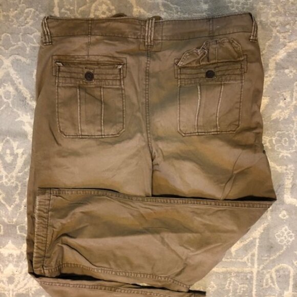 Aeropostale khaki pants 38/32 flat front and flap pockets Men's   10 inch leg - Picture 3 of 3